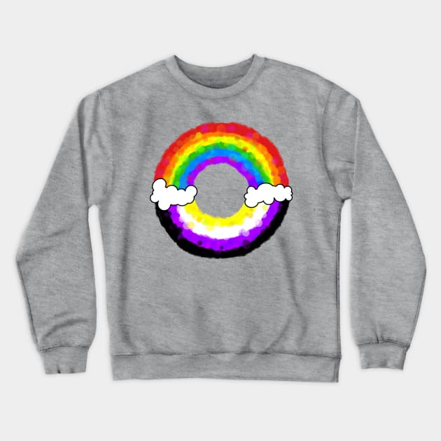 Rainbow enby Crewneck Sweatshirt by Art by Veya